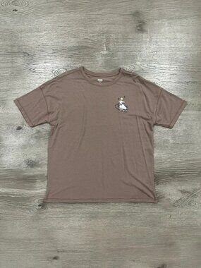 Victoria's Secret PINK Short Sleeve Oversized Cotton Sleep Tee (Iced Coffee)